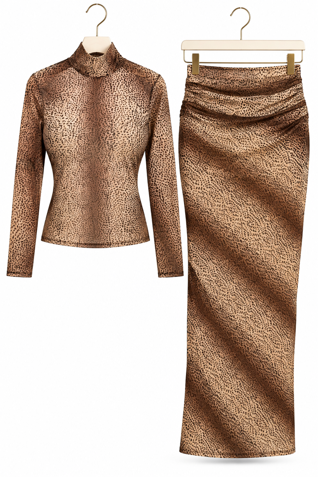 Leopard skirt set