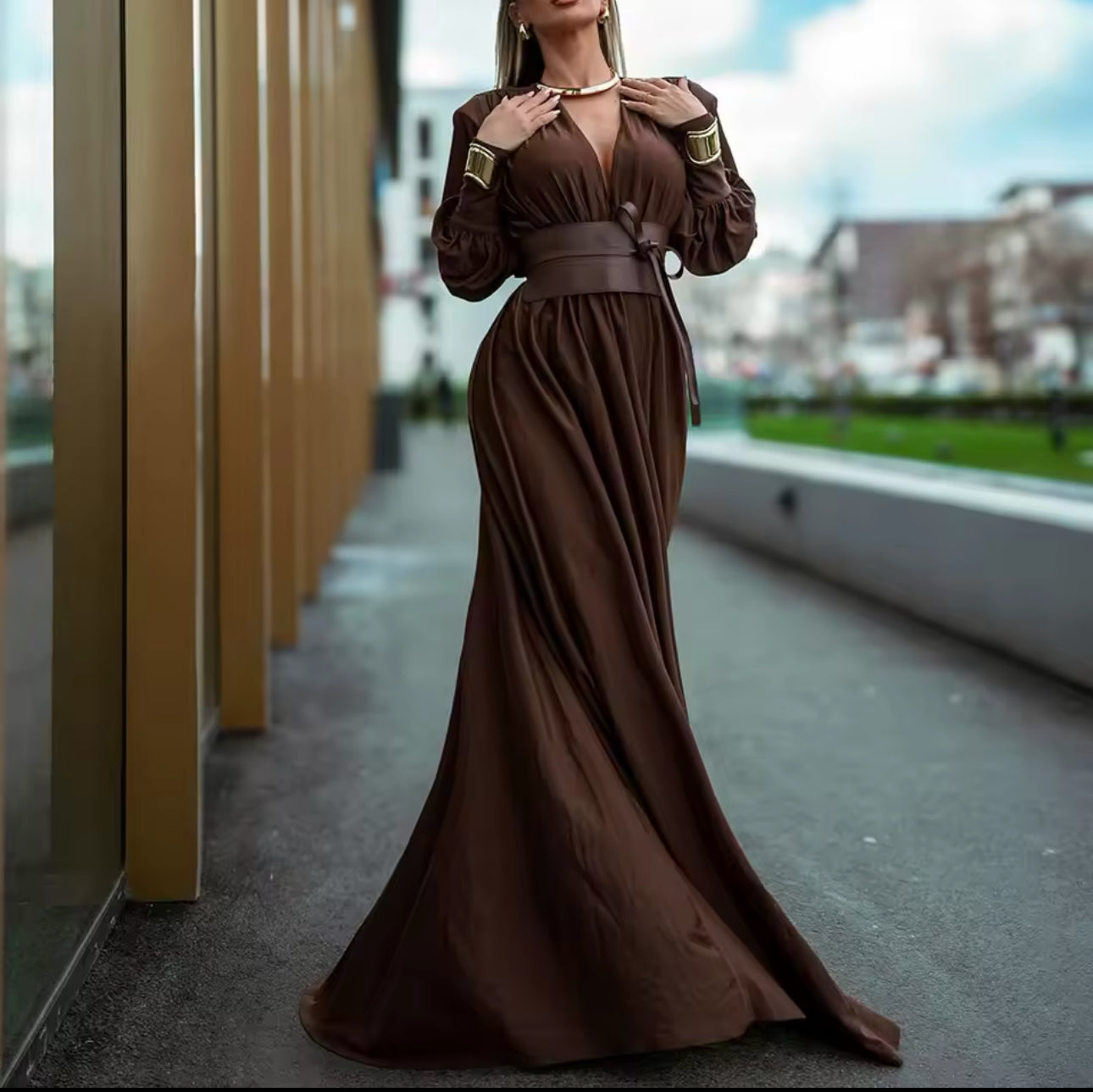 ANAEL MOCA MAXI DRESS
