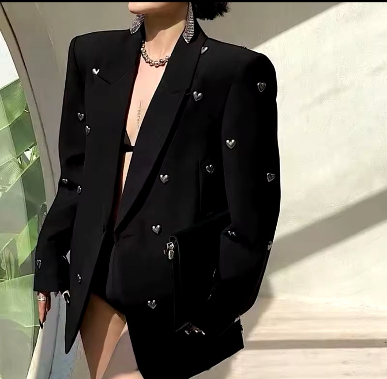 Heart Blazer black