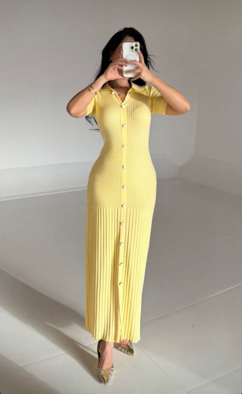 Pilar yellow maxi dress