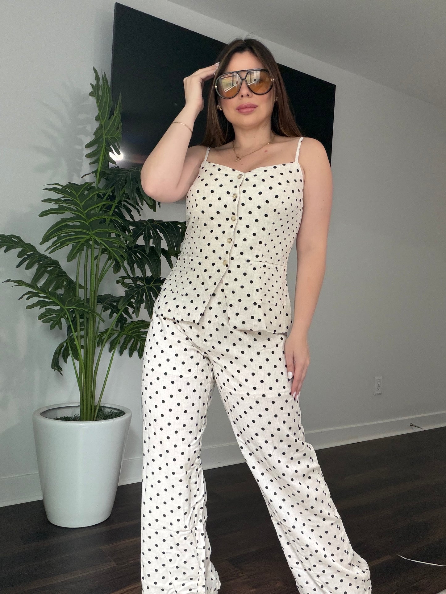 Lino polka dots