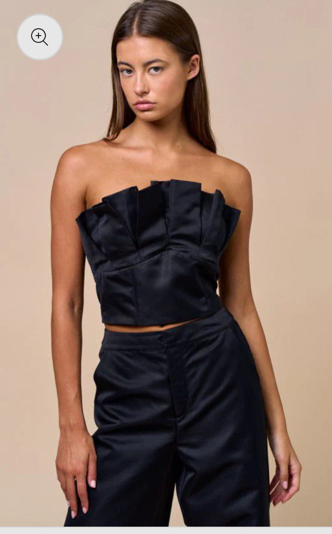Black satin set