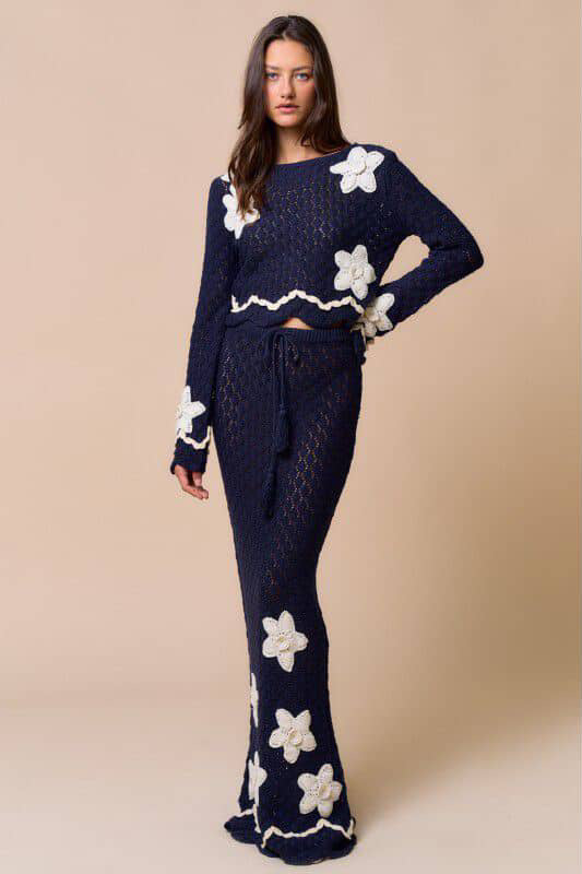Crochet skirt set