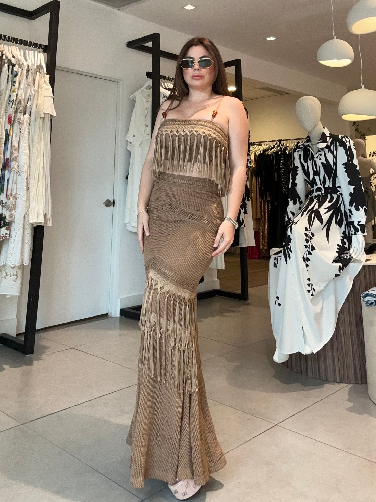 Fringes brown set