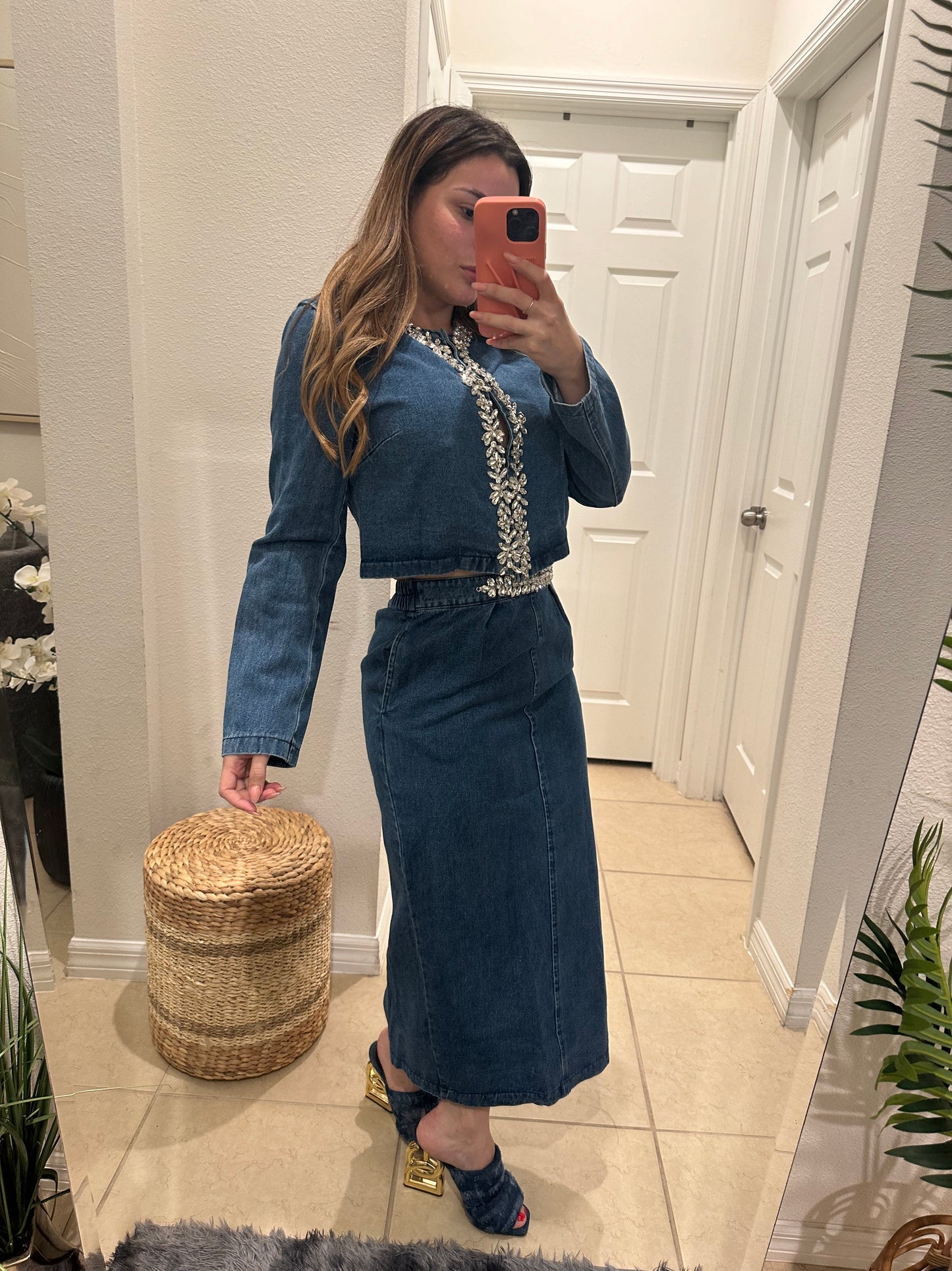Mela Denim Set