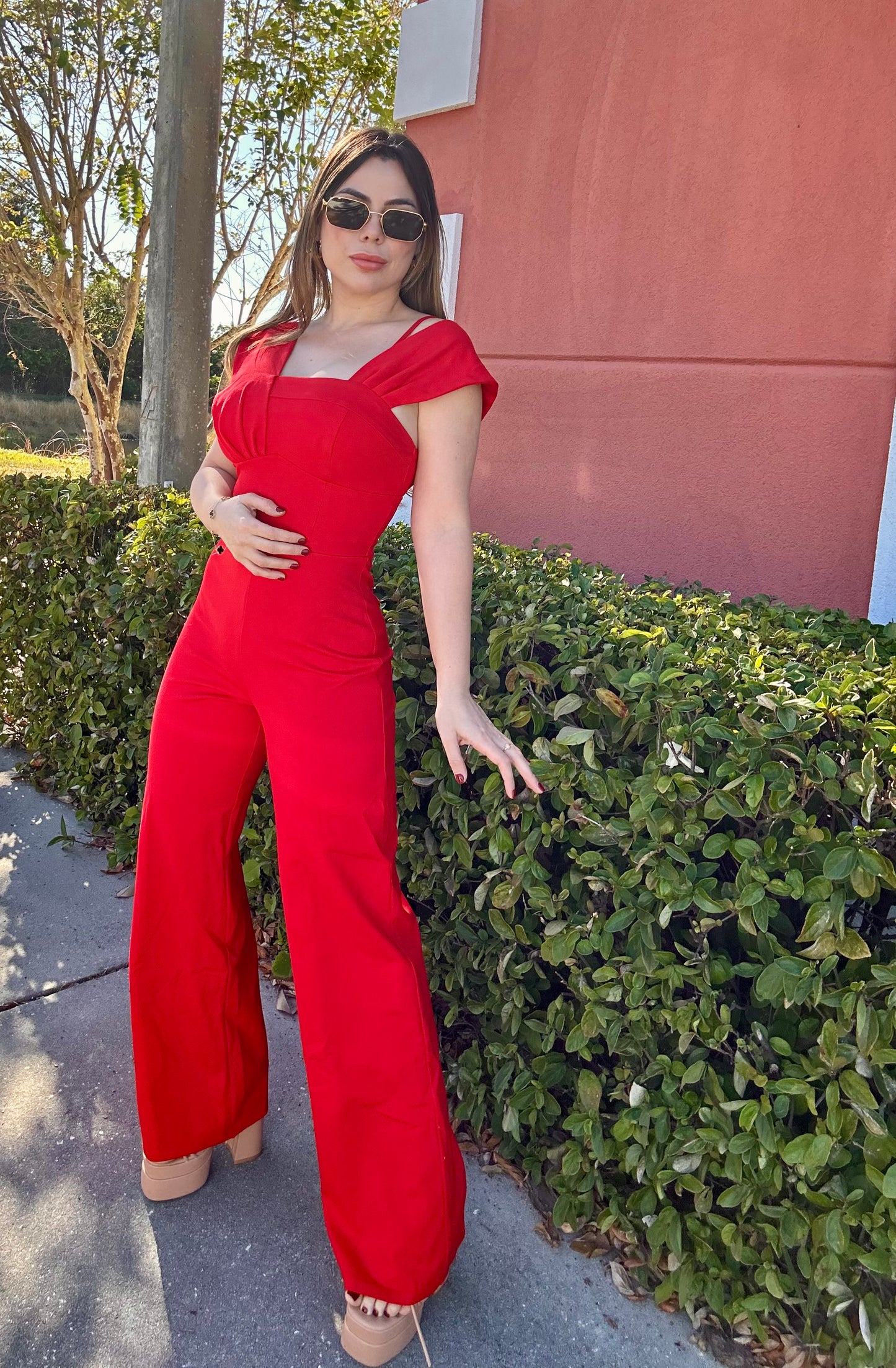 Julia Jumpsuit Red