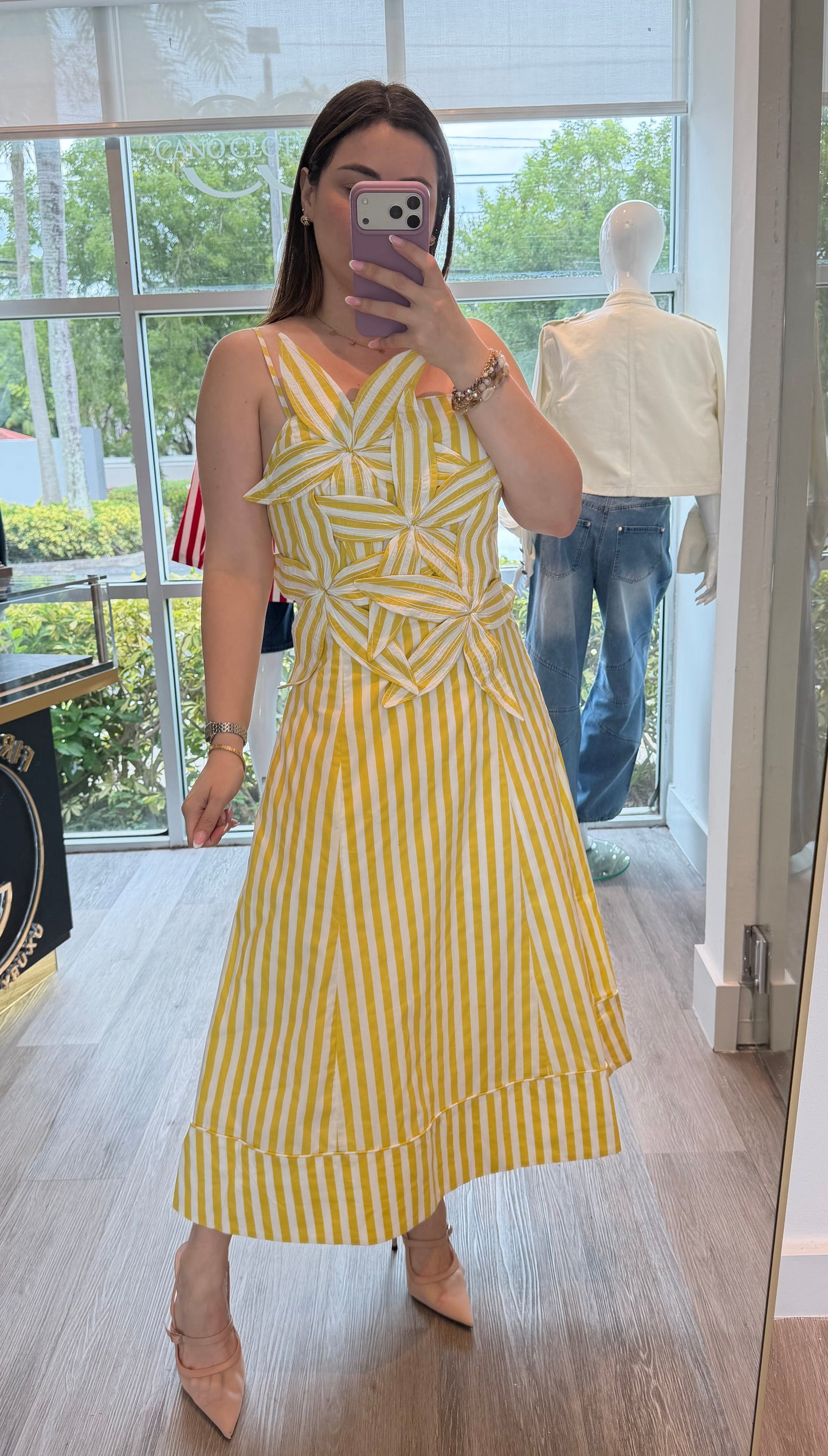 Golden Petals Dress