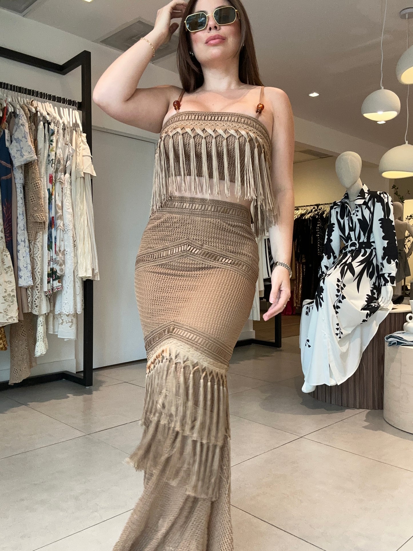 Fringes brown set