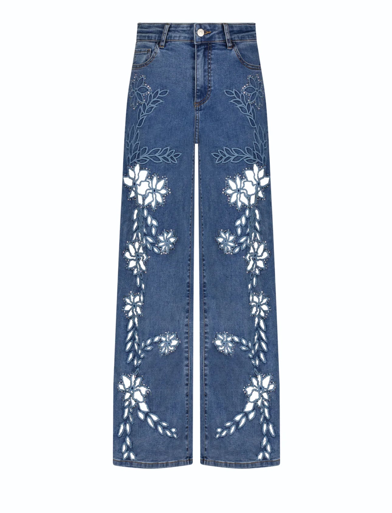Flowers denim jeans 65$