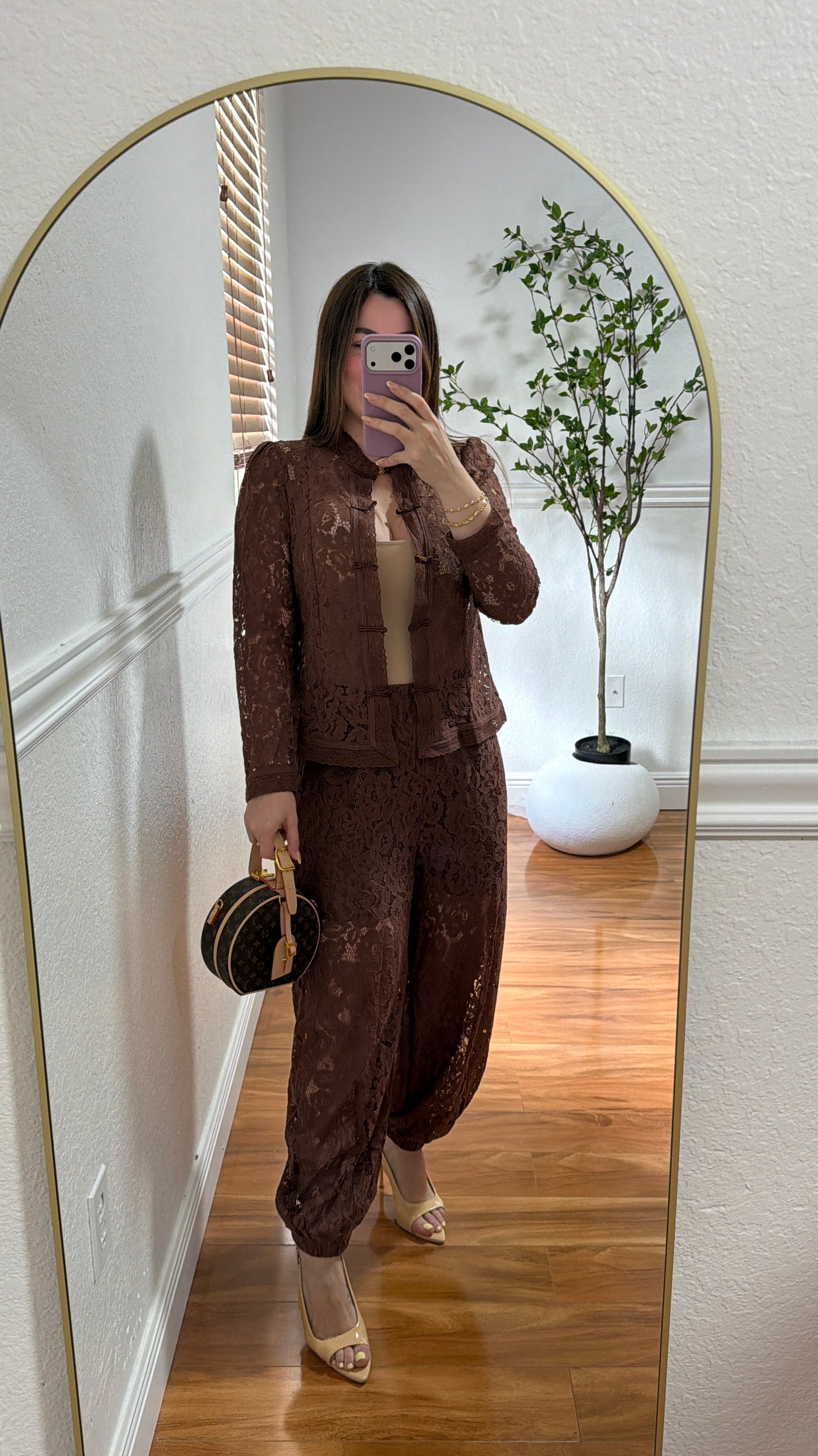 Lace brown set