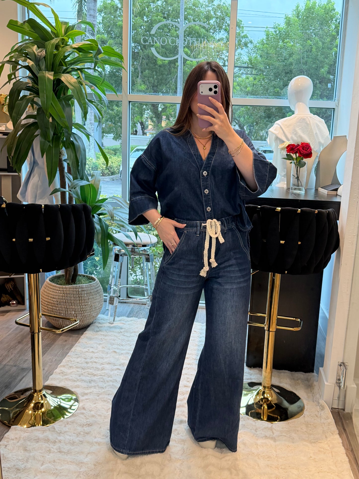Miss denim set