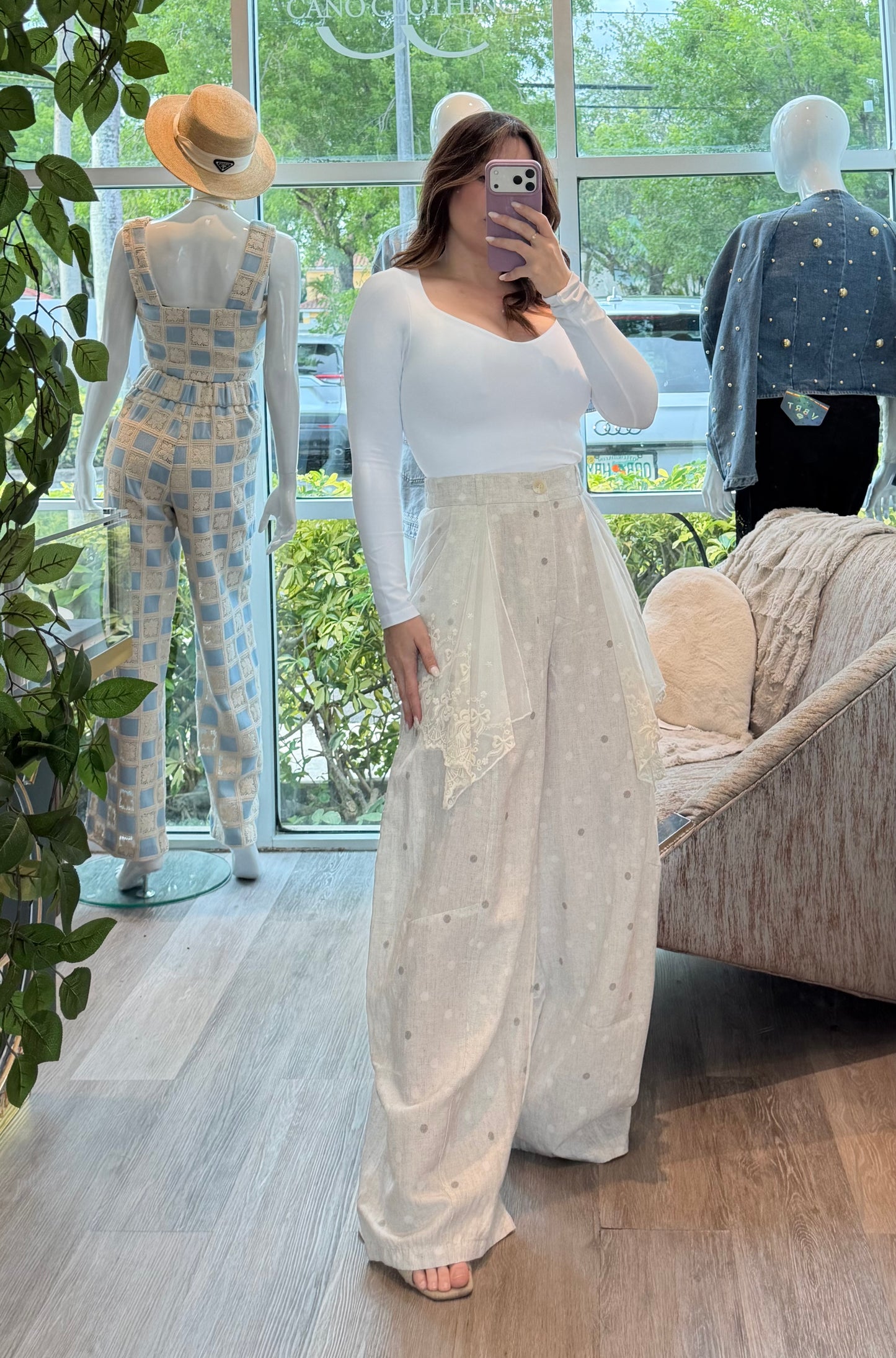 Lace polka dots Pant