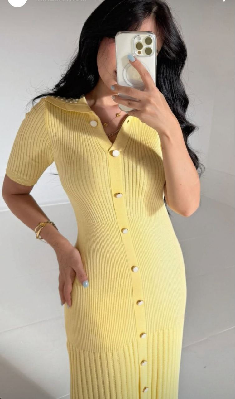 Pilar yellow maxi dress