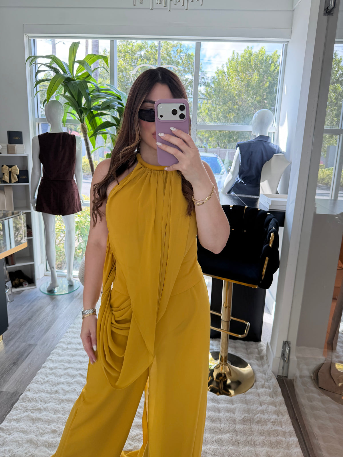 Mustard Draped set