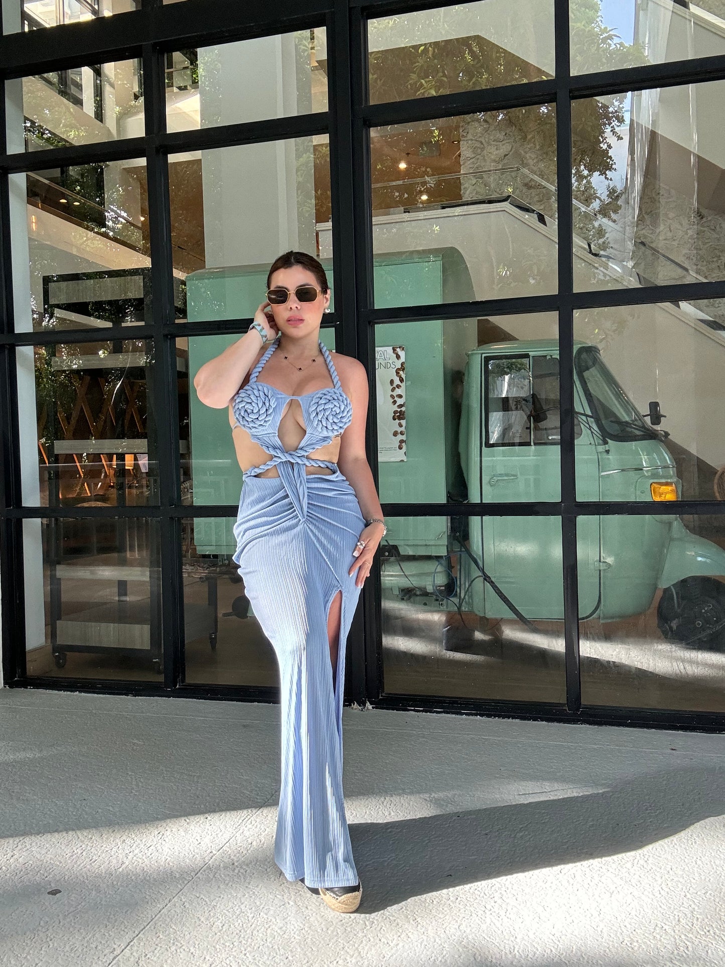 Cameron baby blue dress