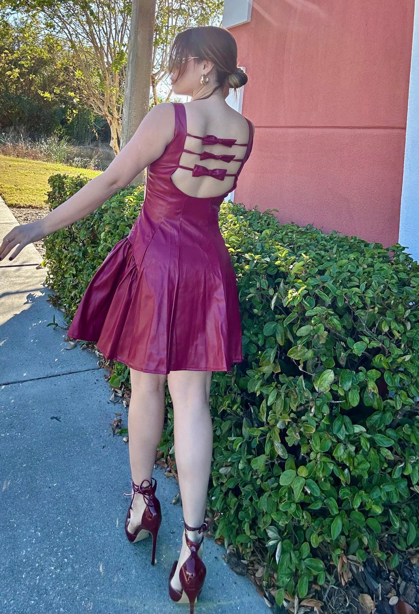 Miriel Burgundy Dress