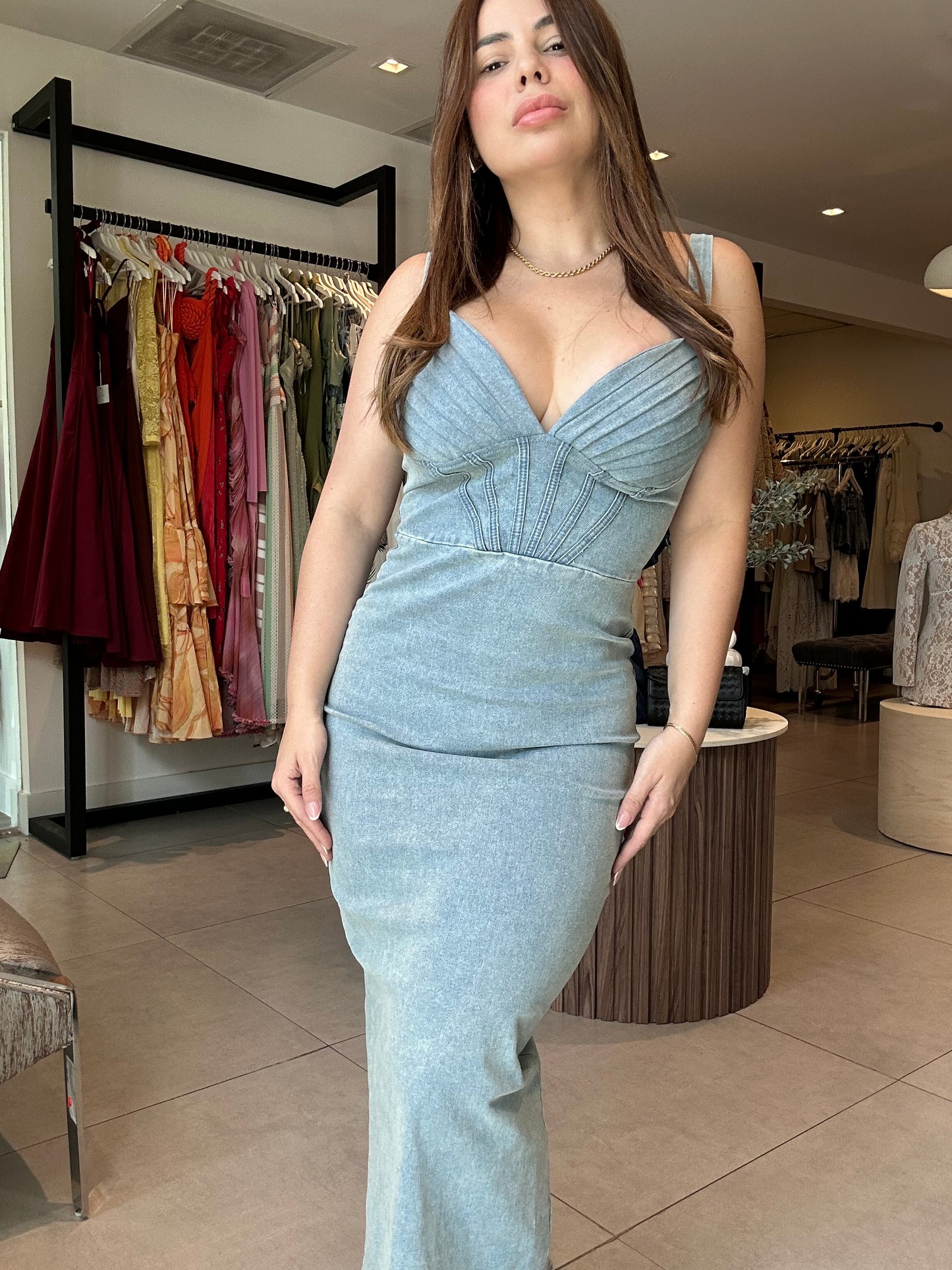 Denim dress
