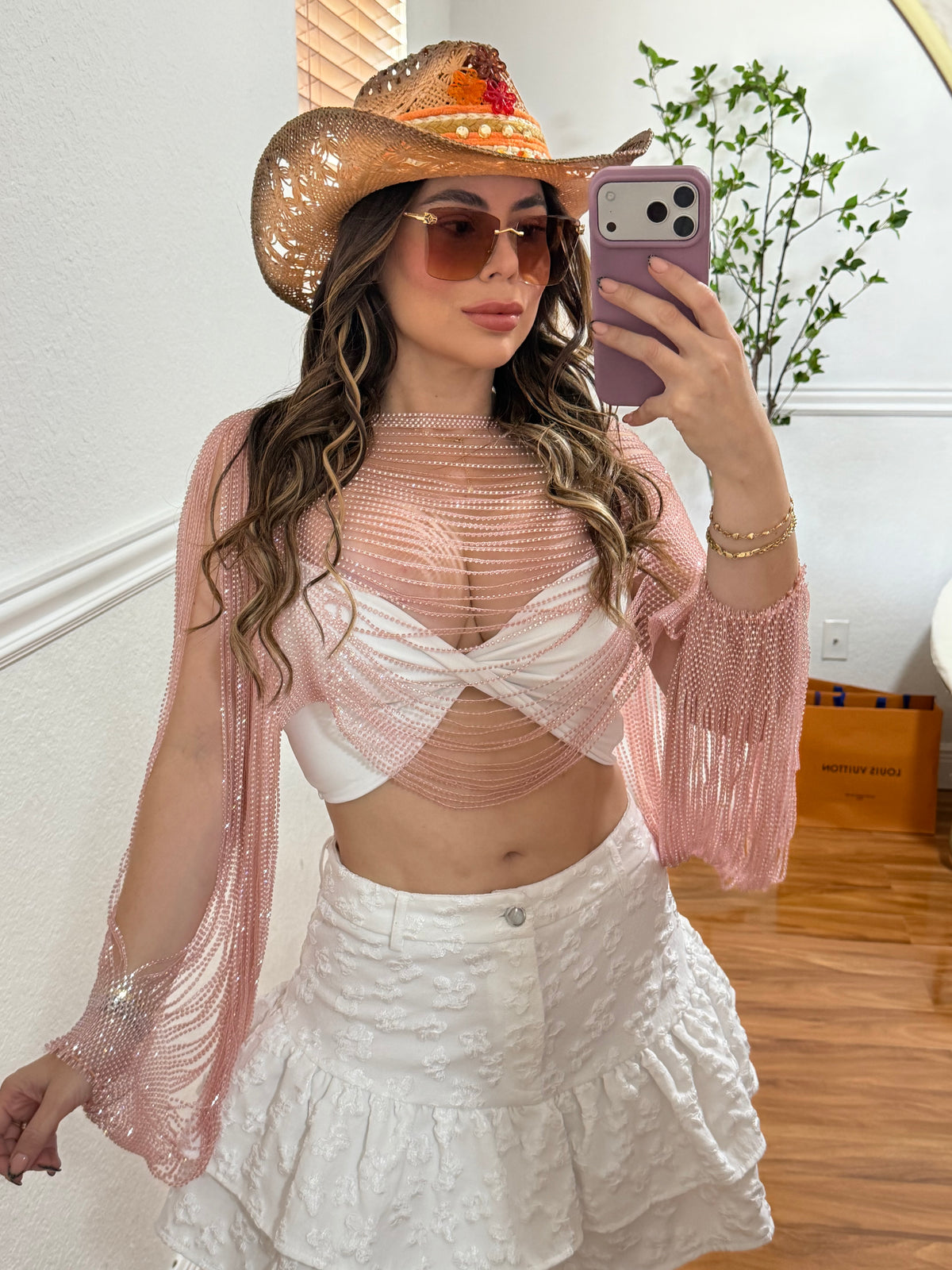 shine pink top