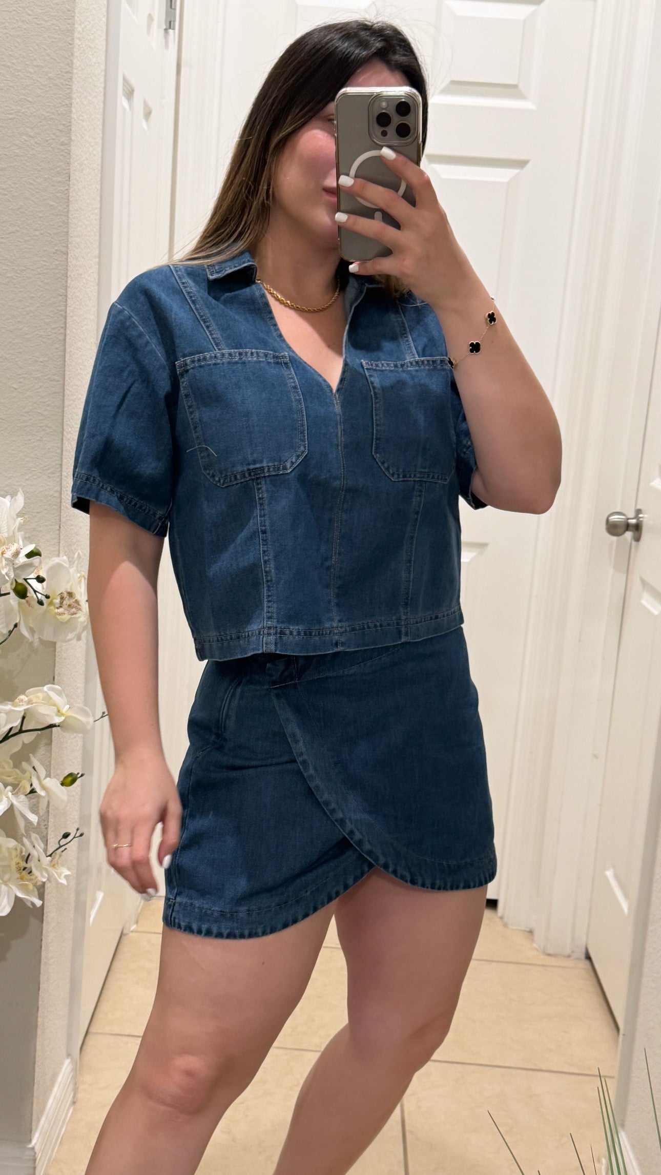 Rina Denim Set