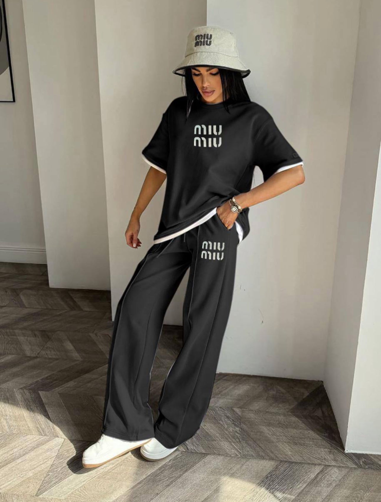 Miu miu black comfy set