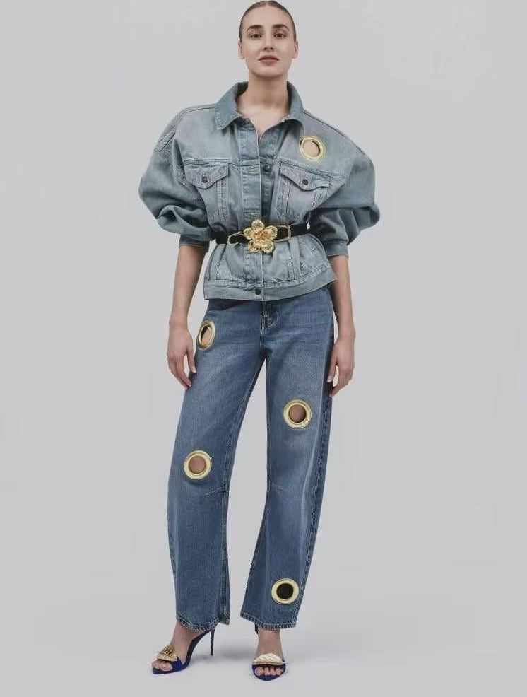 Ring blue denim set