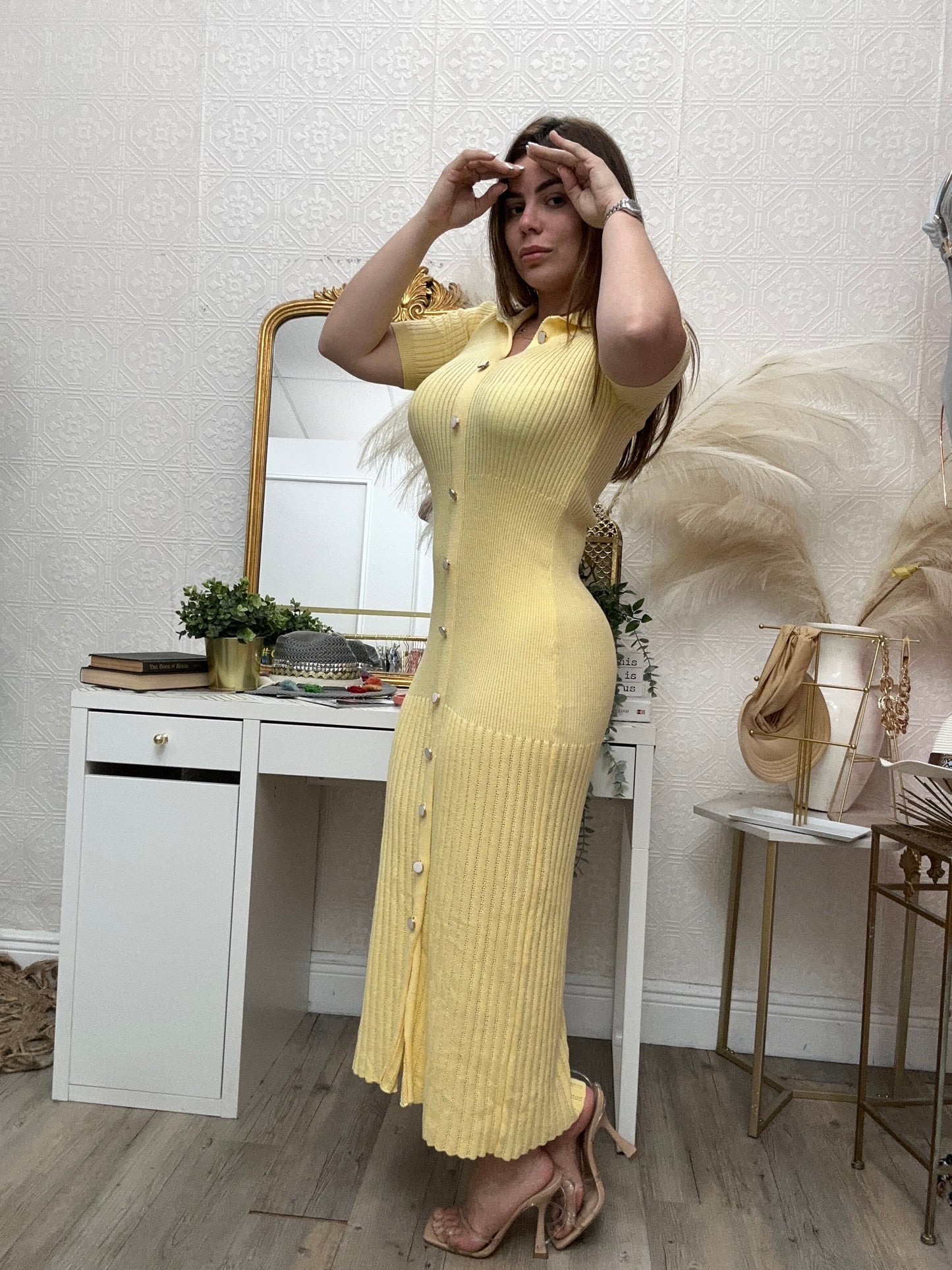 Pilar yellow maxi dress