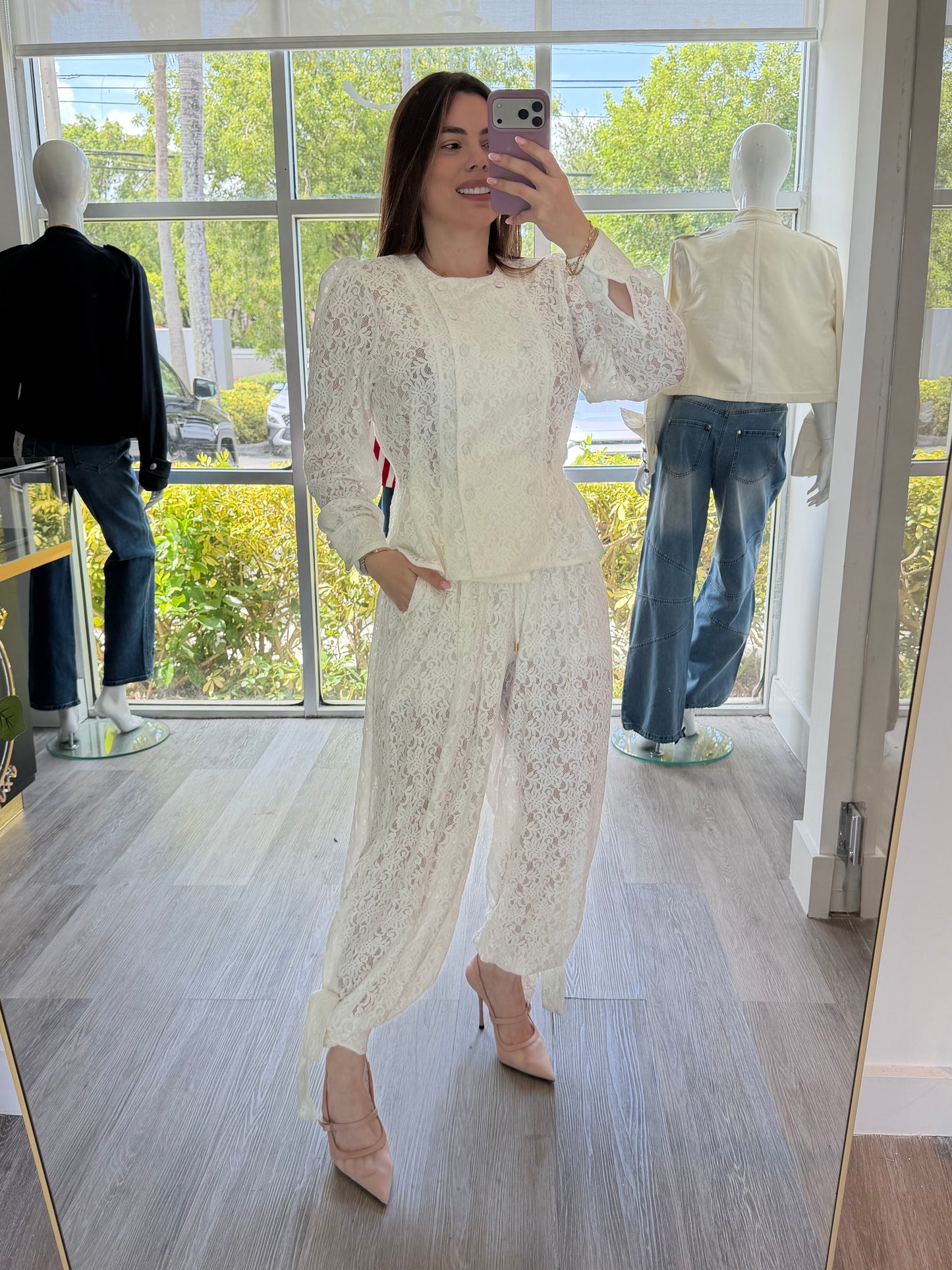Lace white set