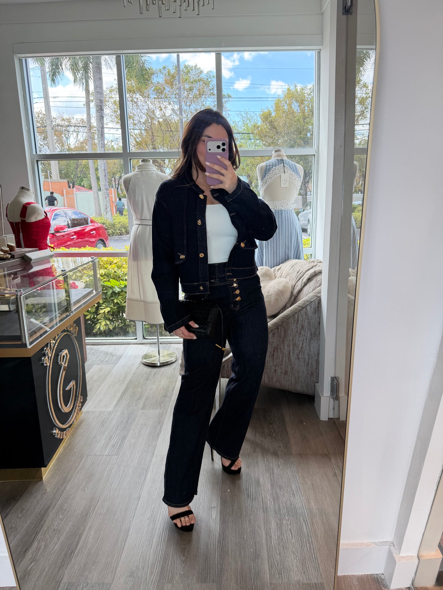 Denim strech set