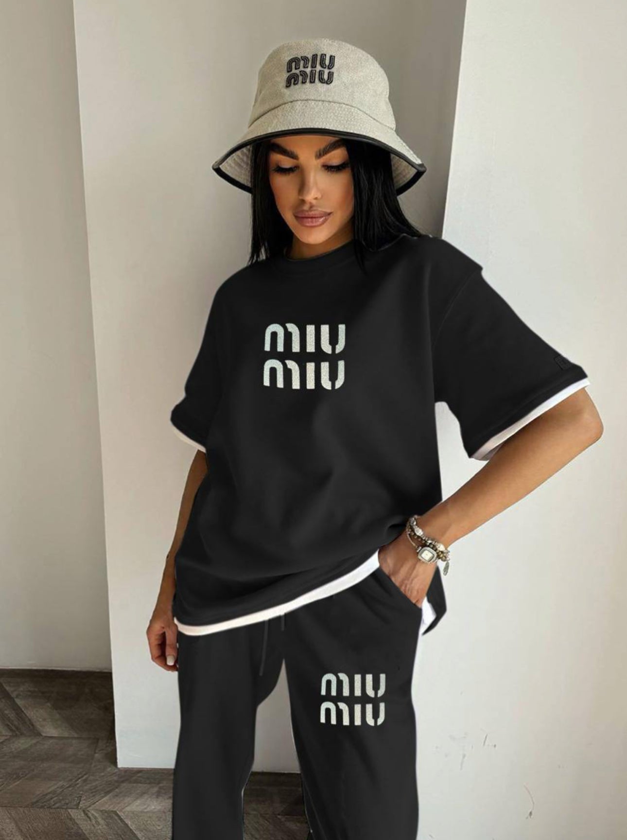 Miu miu black comfy set