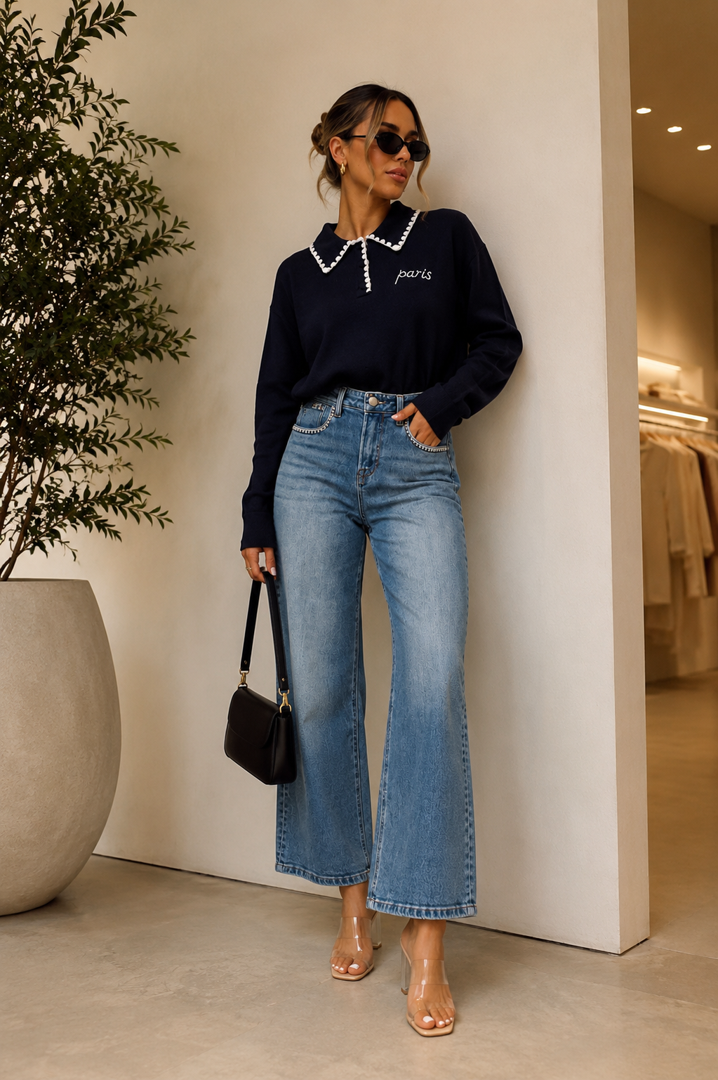 Paris Navy top