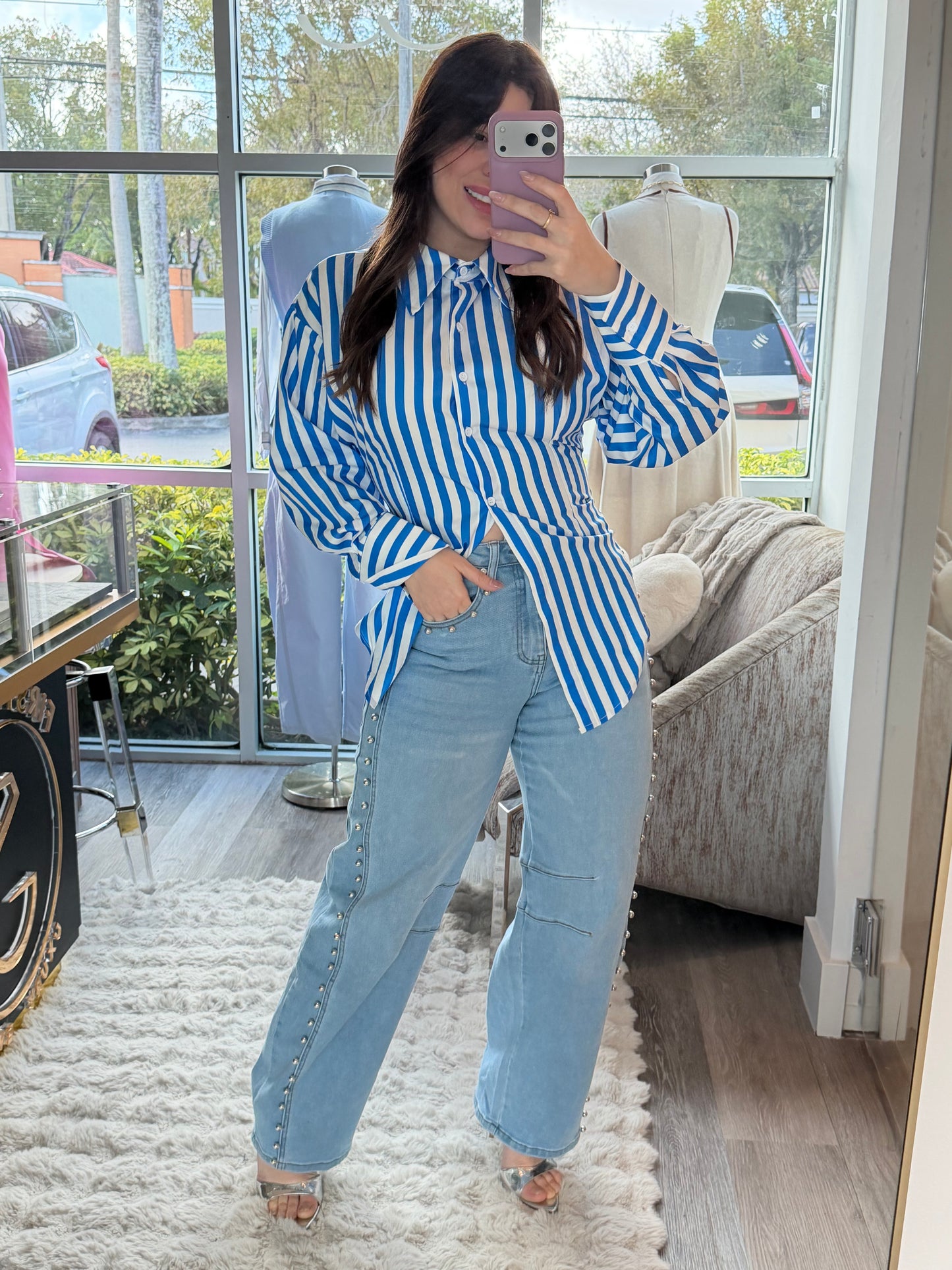 Tache barrel jeans ( strech)