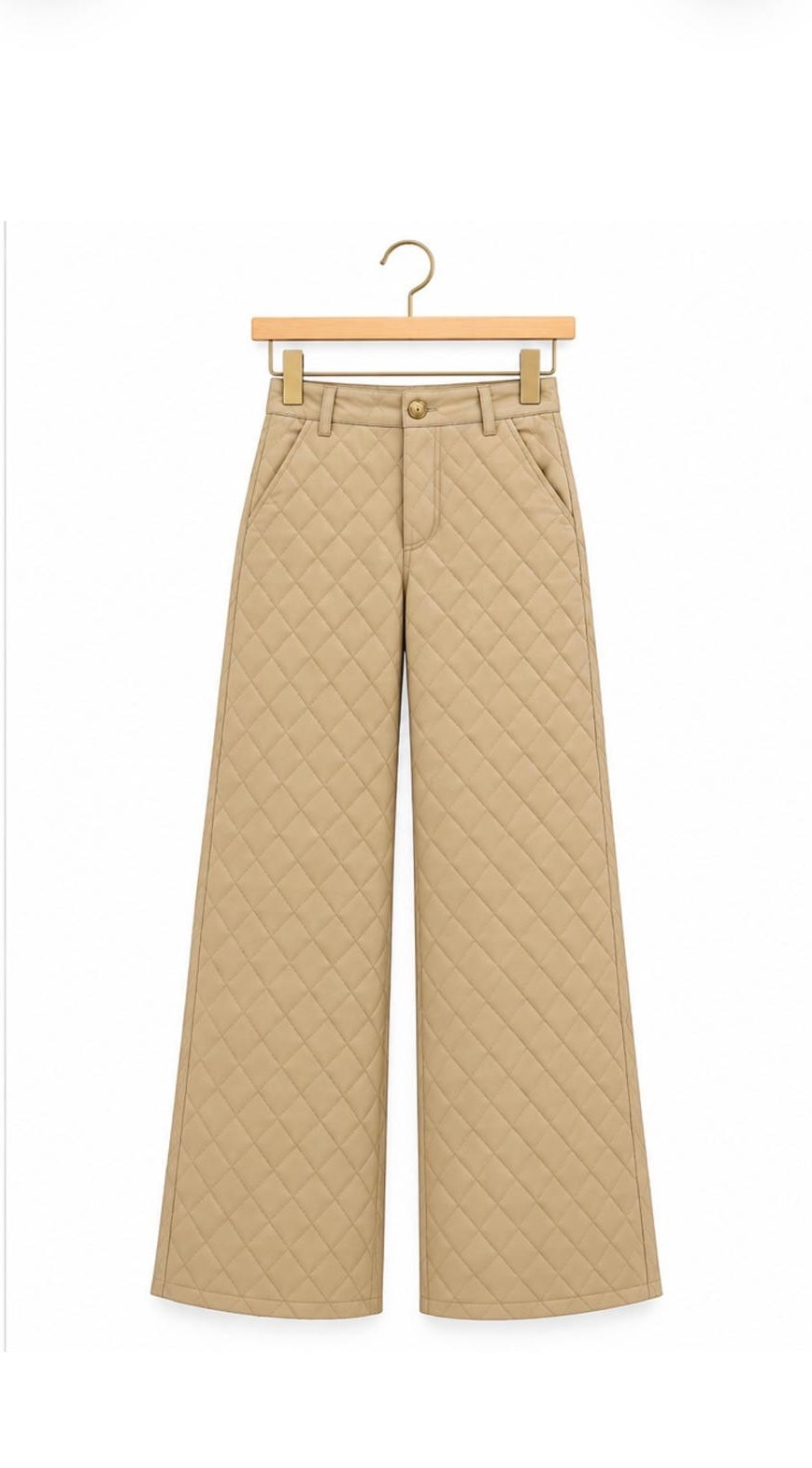 khaki Leather Pants