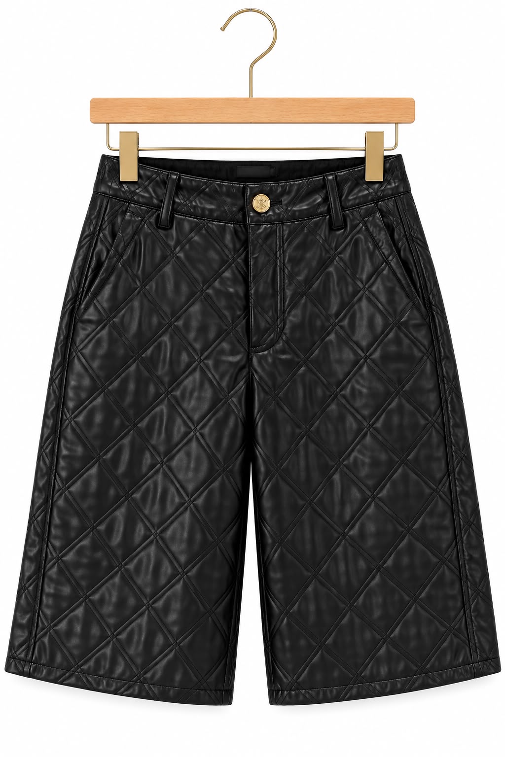 Black Snakeskin Bermuda