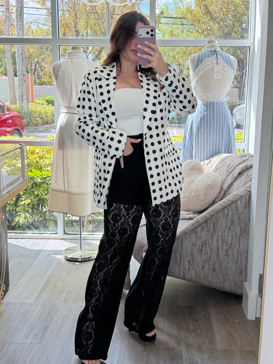 Lace pant black