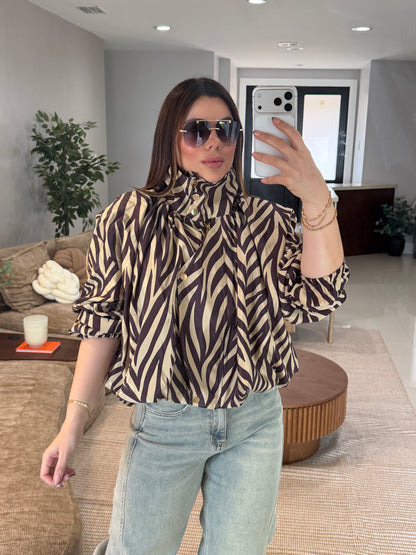 Zebra Bomber Jacket