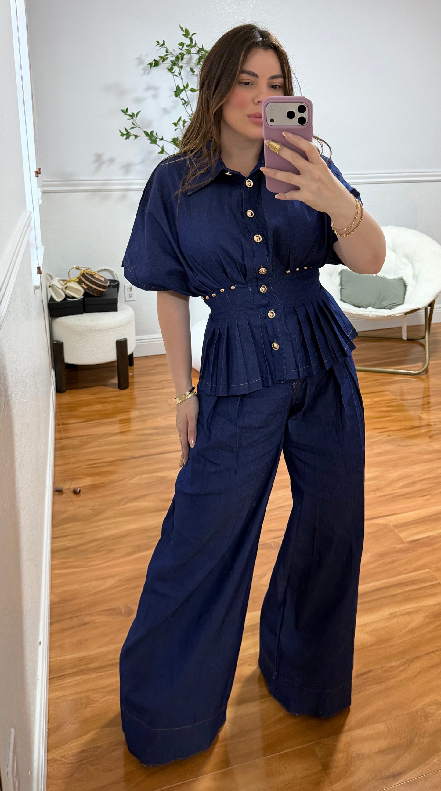 Denim chic set