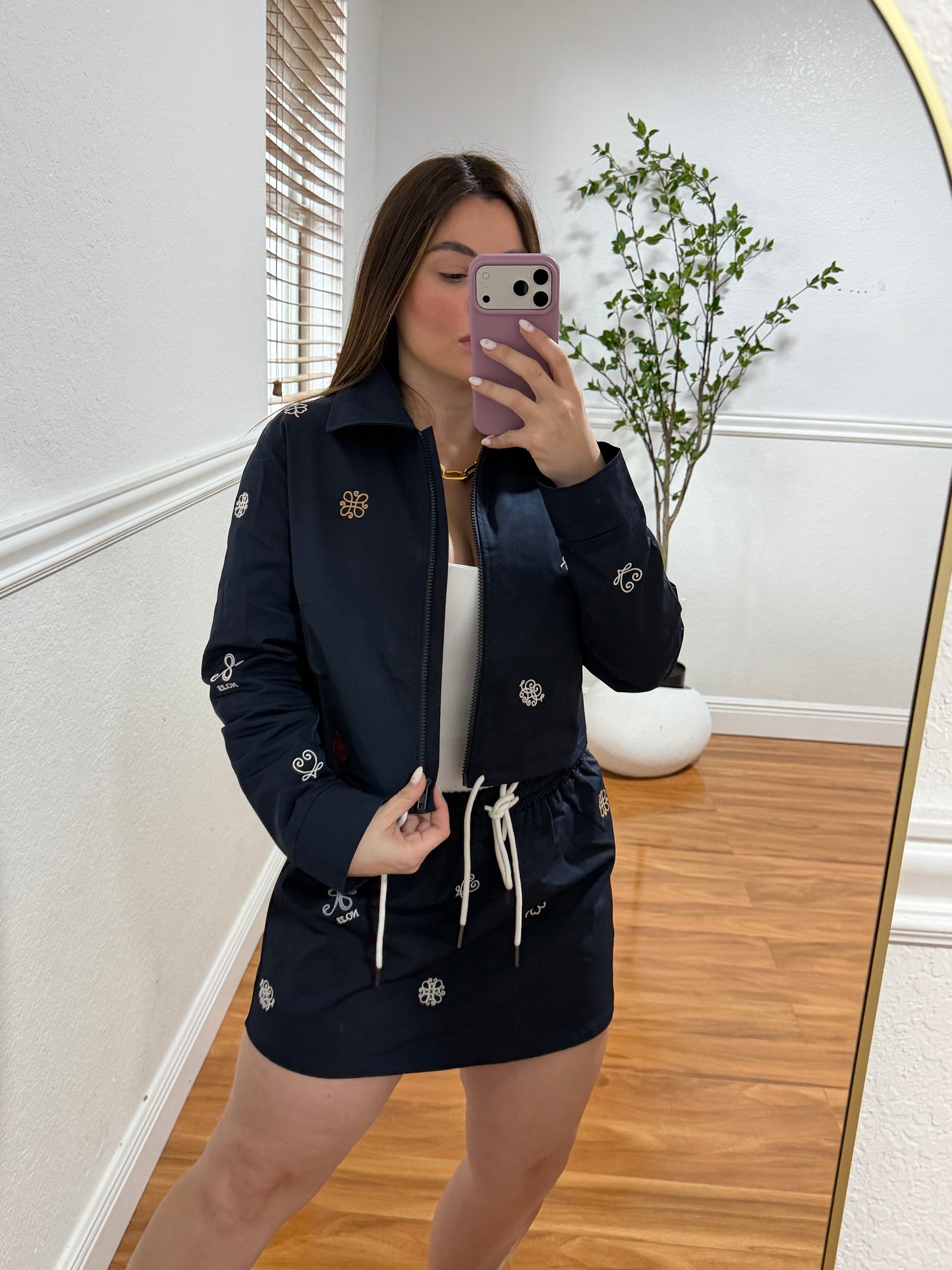 Navy skort set