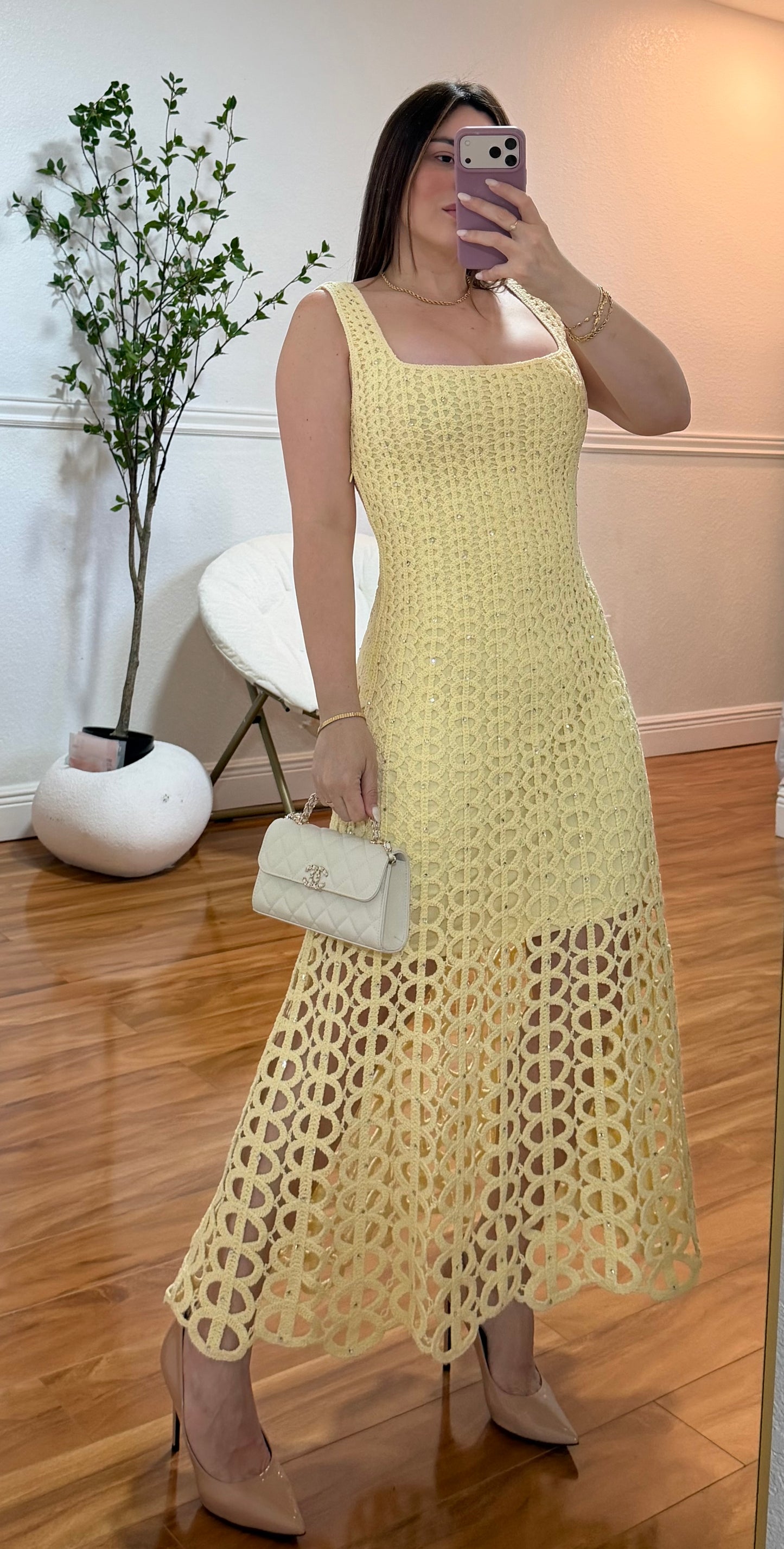 Crochet Glam Maxi Dress