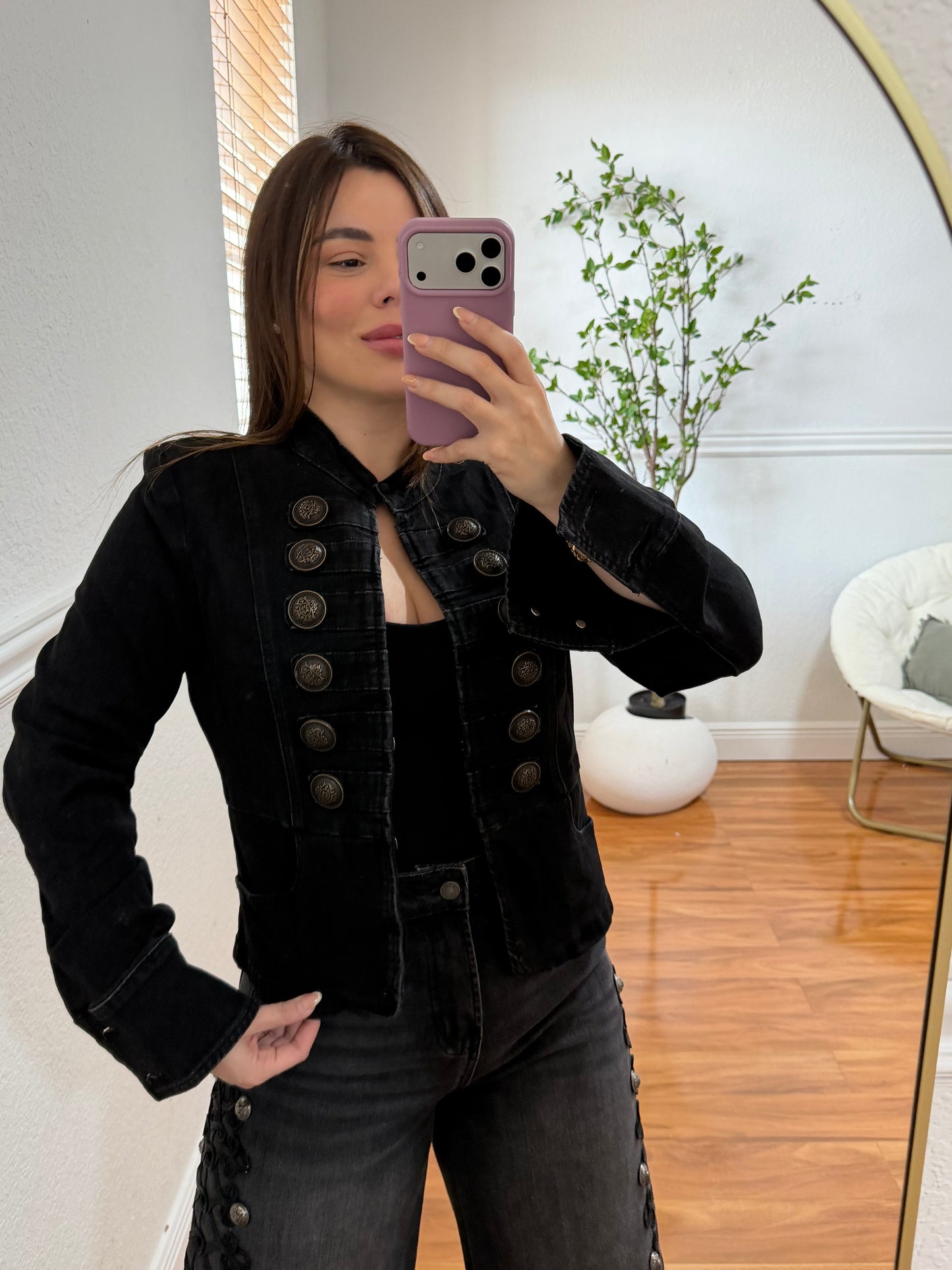 Denim Black jacket Napoleon