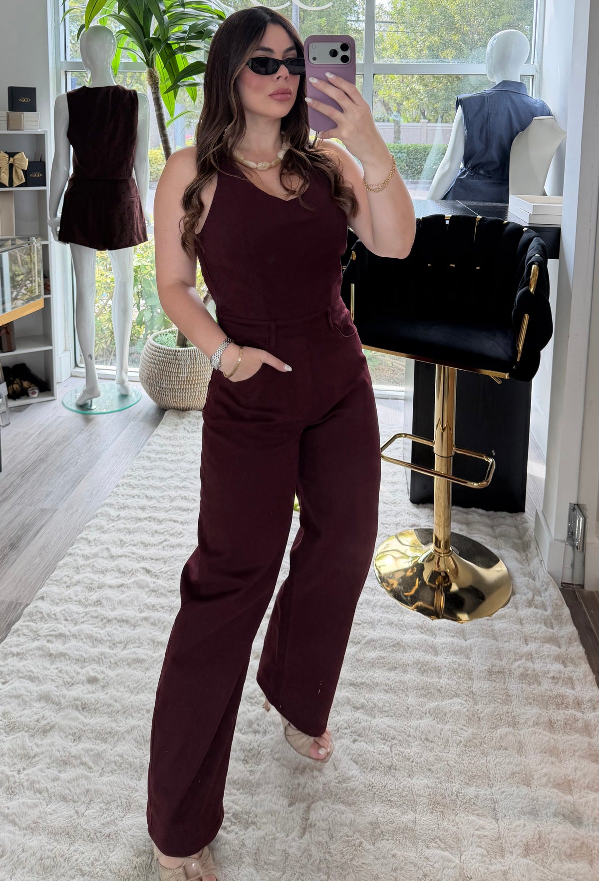 Overall Burgundy