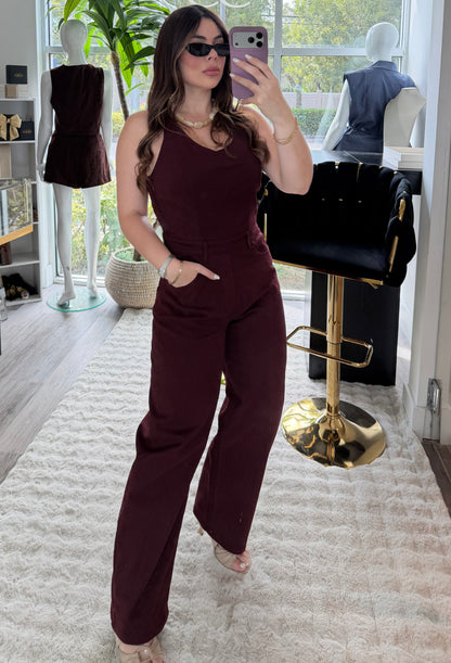 Overall Burgundy