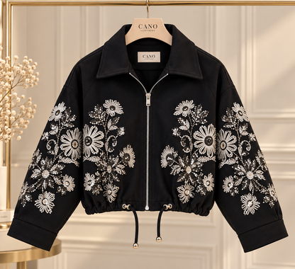 Beaded Bomber Jacket