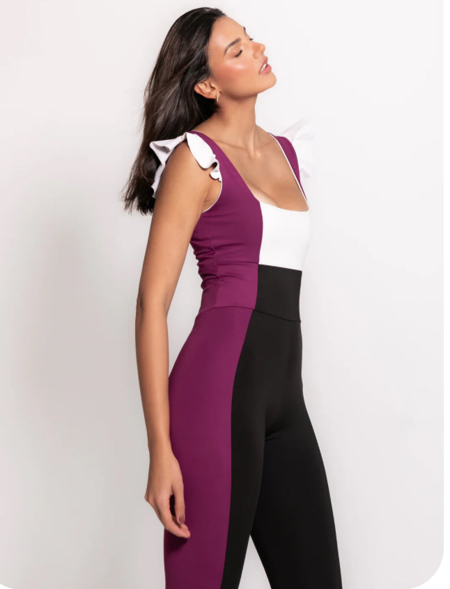 Amber Jumpsuit Magenta & Black