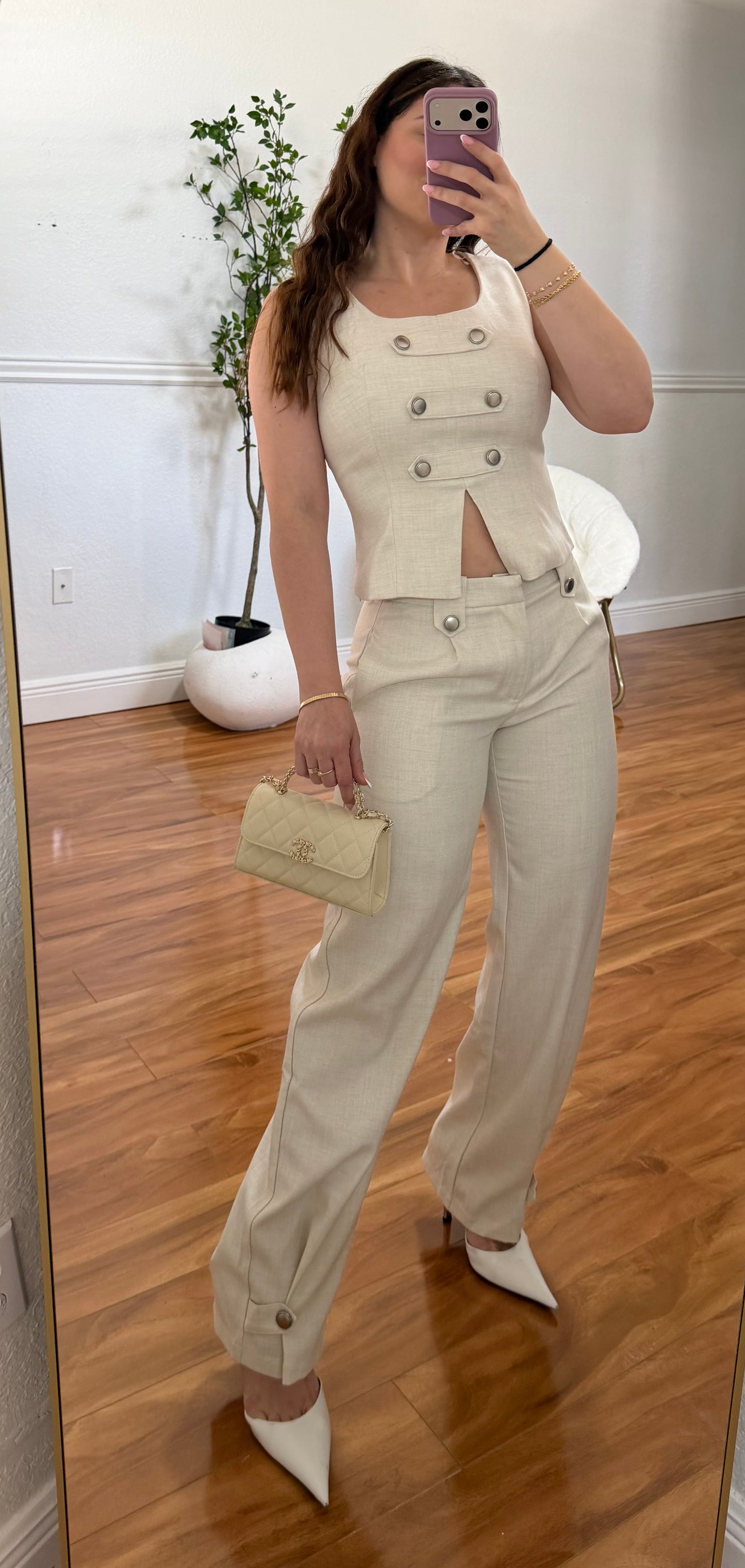 Napoleón beige line set
