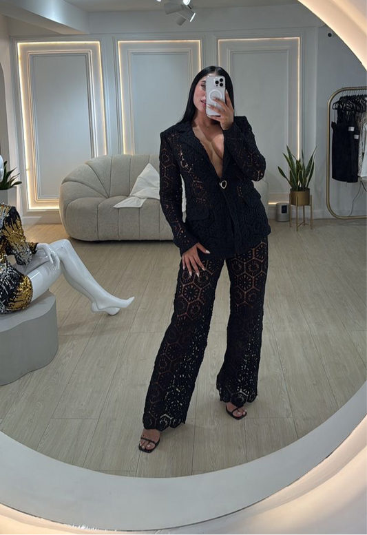 Black Blazer Set