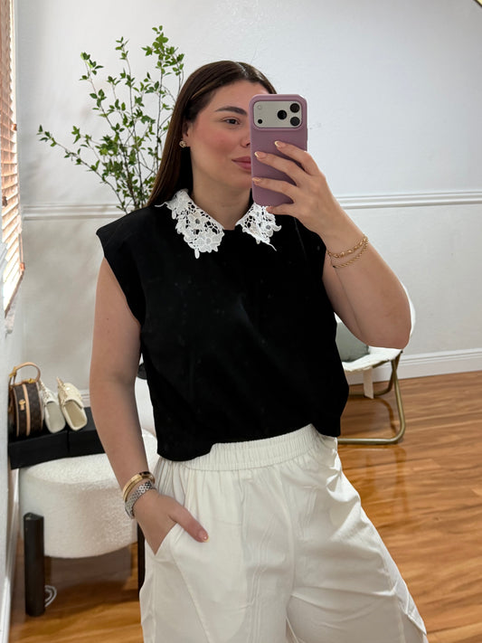 Black lace top