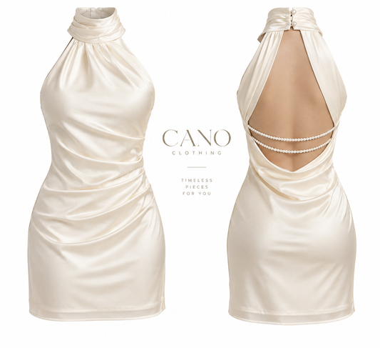 Pearl Draped Dress 🤍✨