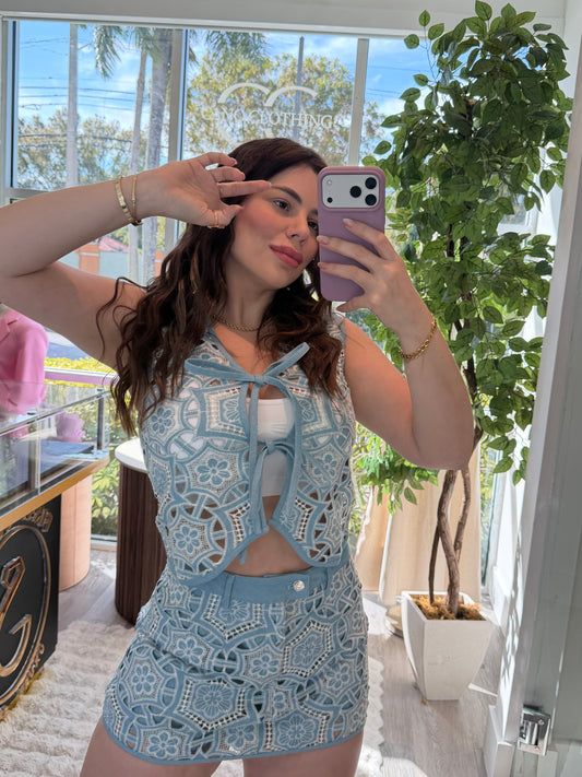 Embroidery skirt set