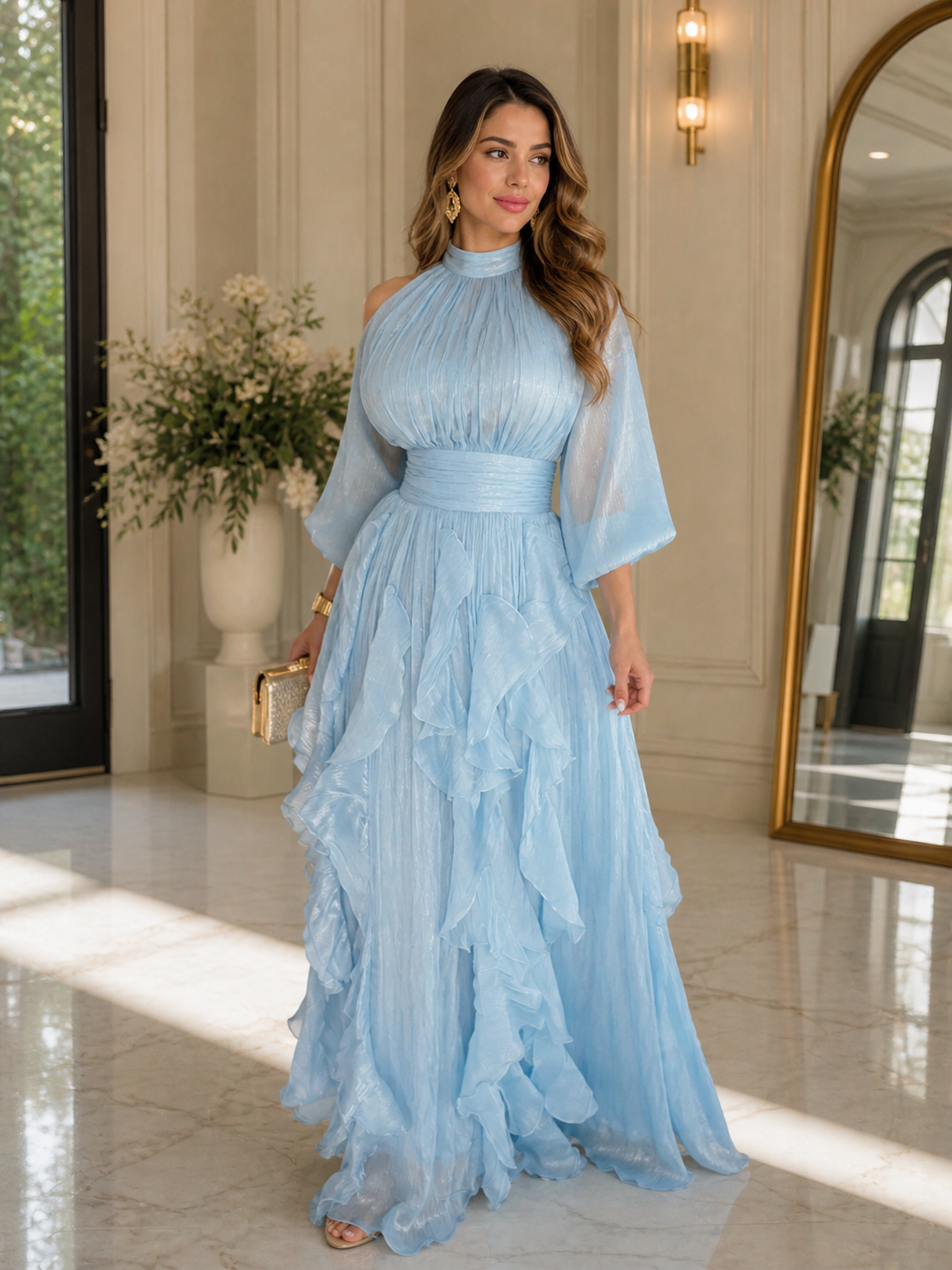 Azul celeste dress