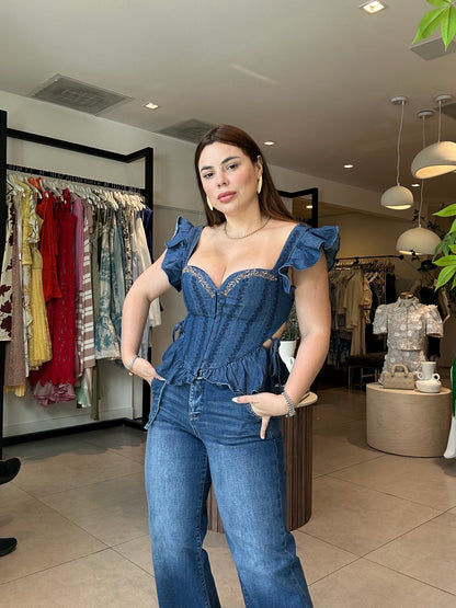 Hearts corset Denim